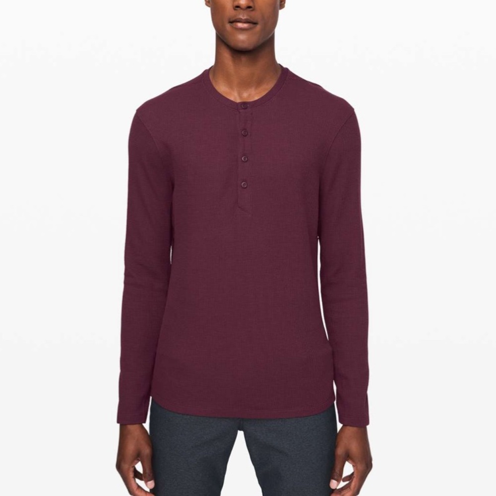 lululemon Men’s Shift Stitch Henley Long Sleeve Shirt